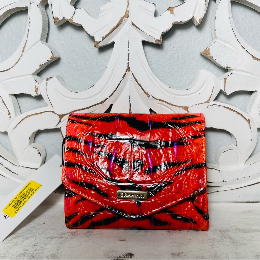 Brahmin Small Veronica Wallet Pink Feline Melbourne Leather